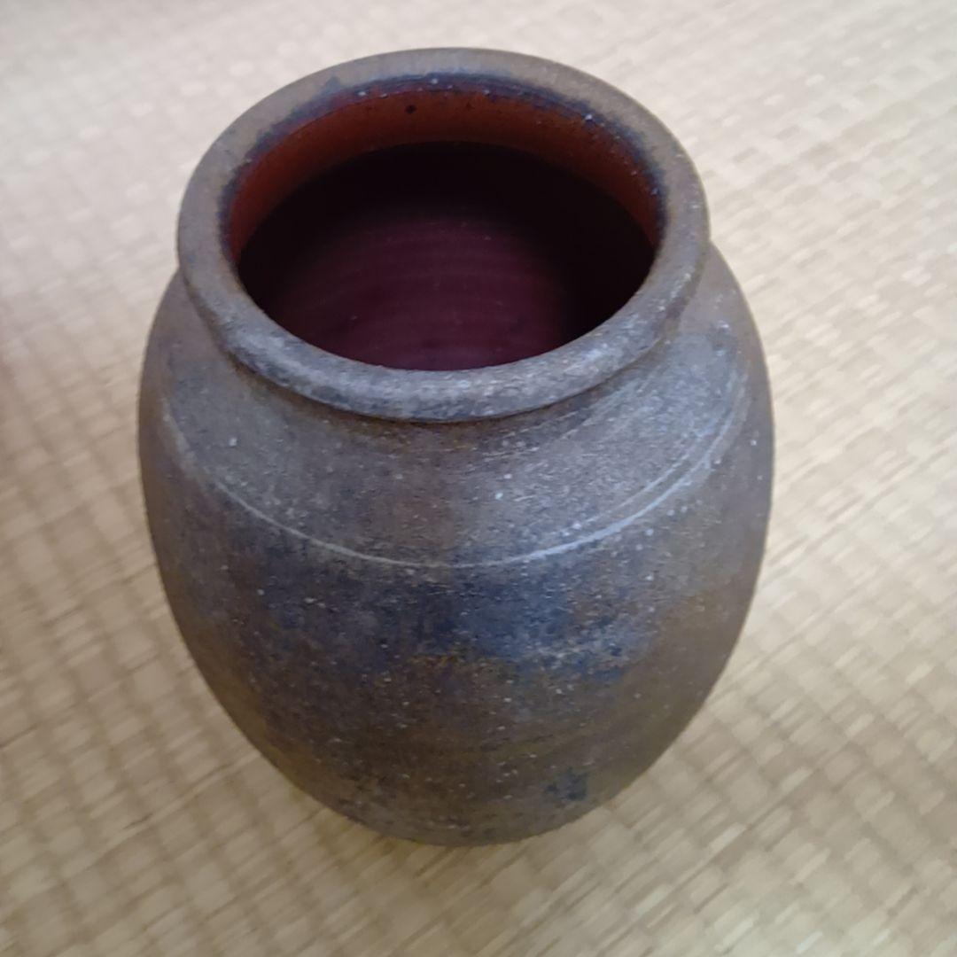 骨董品　備前焼　陶器製　花瓶　花器　陶器　花入　インテリア　極美品　古美術
