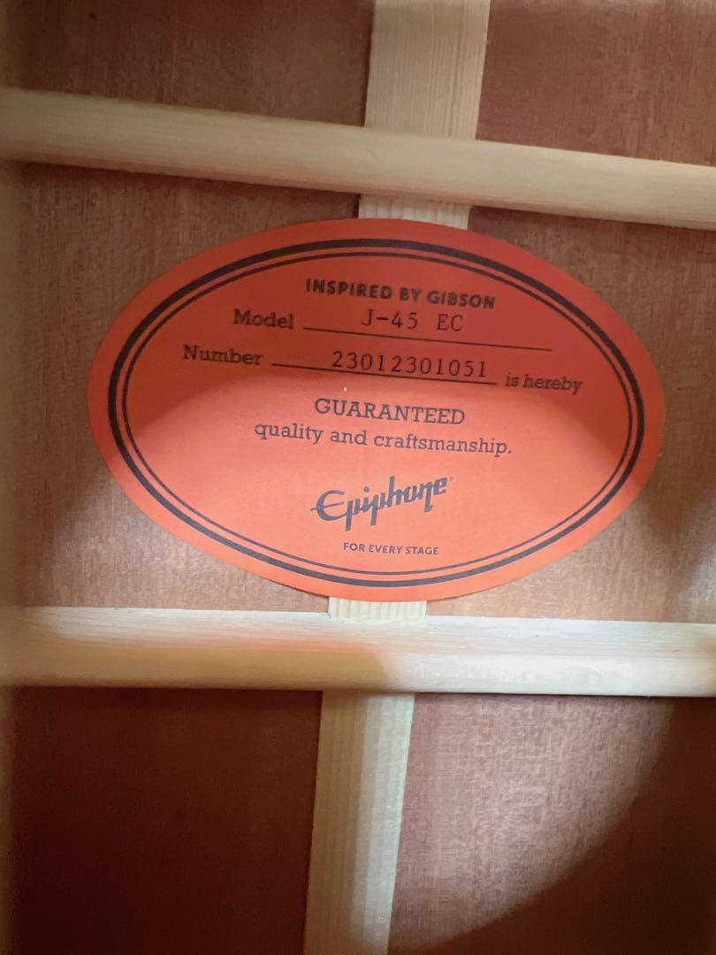 エピフォン J-45 EC エレクトリックアコースティックギター