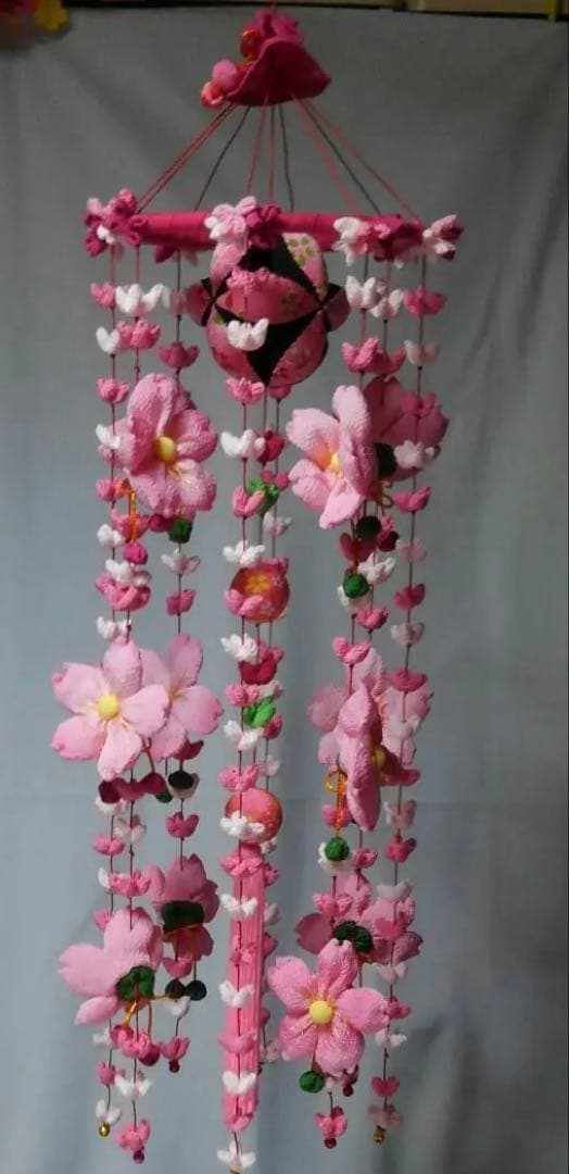 ちりめん吊るし桜吊るし飾り☆ハンドメイド