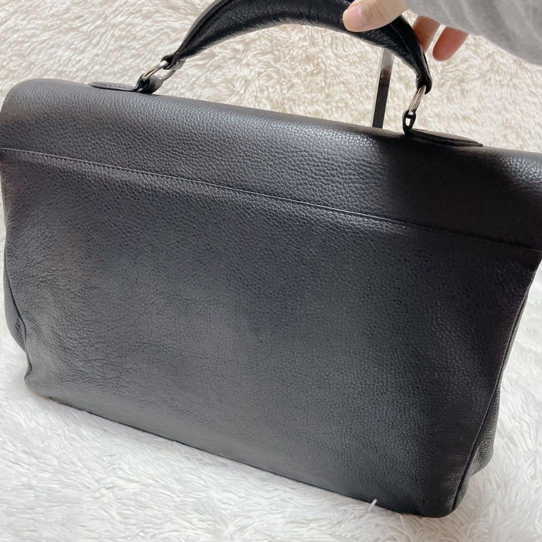 Zanellato ブラック ブリーフケース 金具 メンズ ワンハンドル