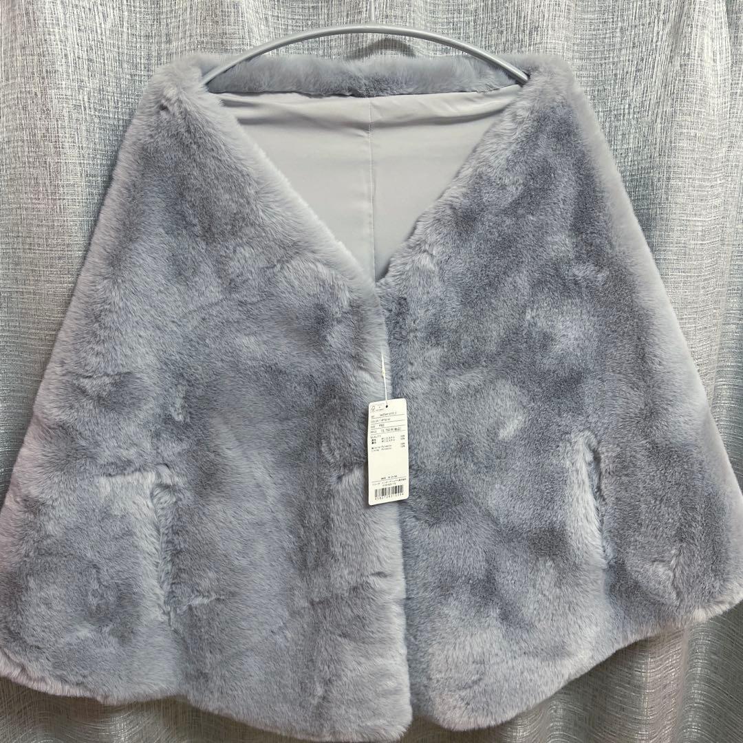 新品　JENNE ジェヌ　リッチボリュームファーケープ