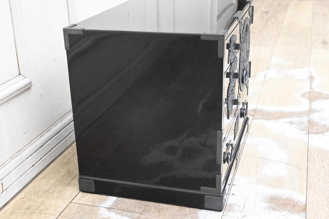 NH19 超美品 最高級 欅産業 仙台箪笥 宮城県推奨品 漆塗り小引出 船箪笥