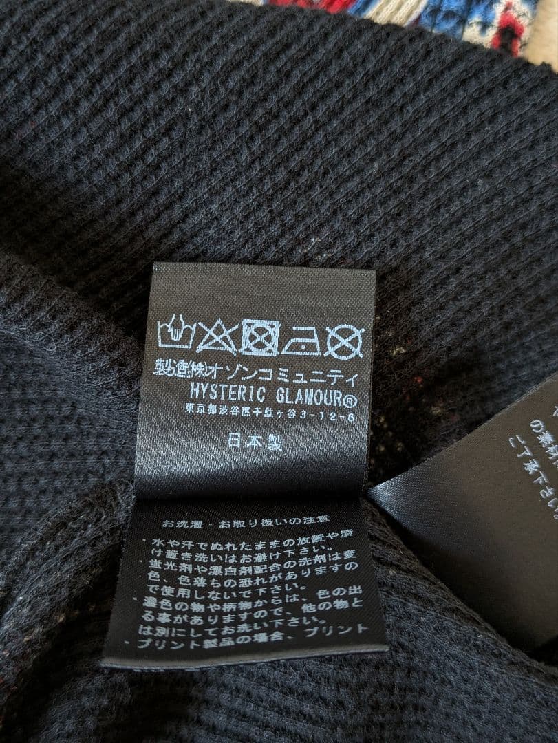 美品✨️ヒステリックグラマー サーマル 総柄 プリント ワッフル キャミソール