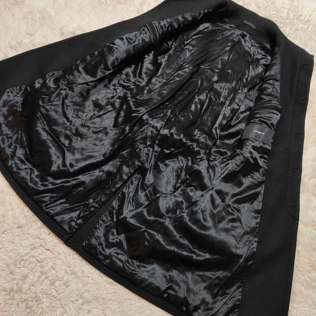 美品✨GIVENCHY スタンドカラー ウールコート ロング丈 ブラック 44