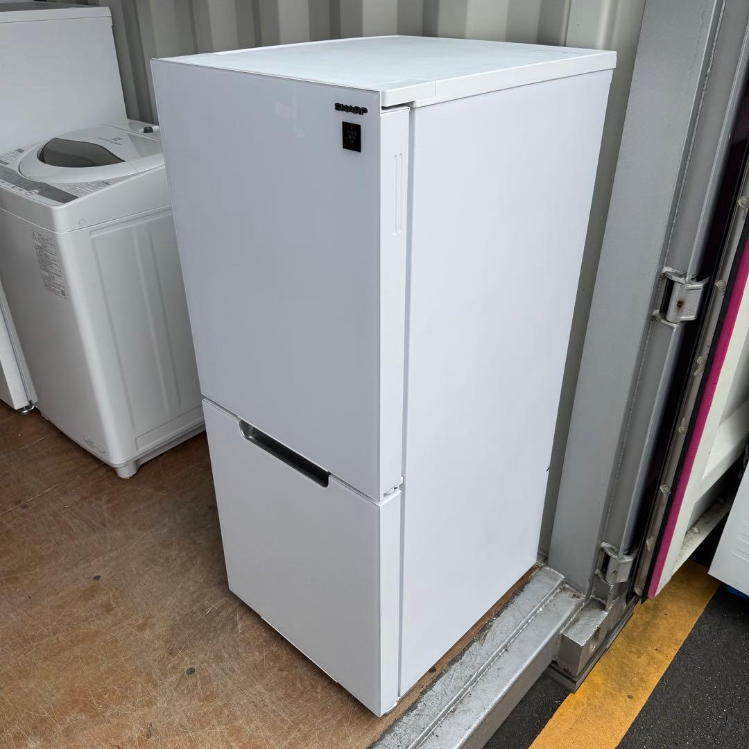 C7619★2021年製美品★シャープ　冷蔵庫　ガラス扉　ホワイト　右.左開き