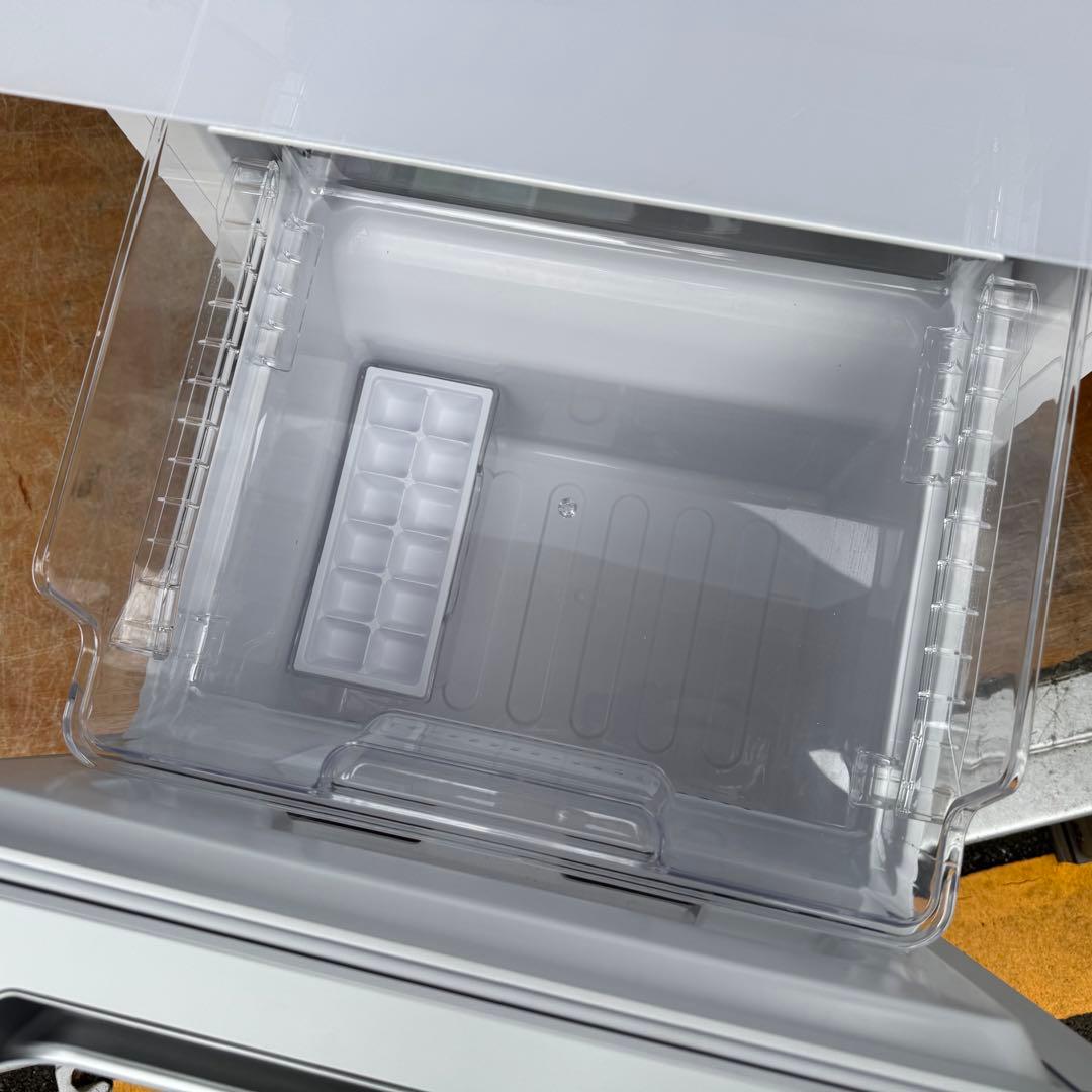 C7619★2021年製美品★シャープ　冷蔵庫　ガラス扉　ホワイト　右.左開き