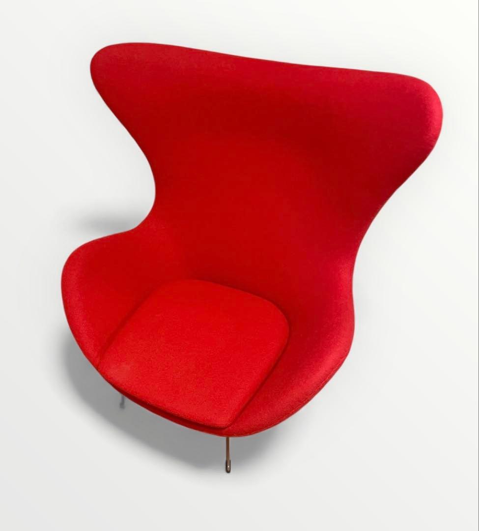 ●名作チェア Egg chair エッグチェア オットマン レッド●