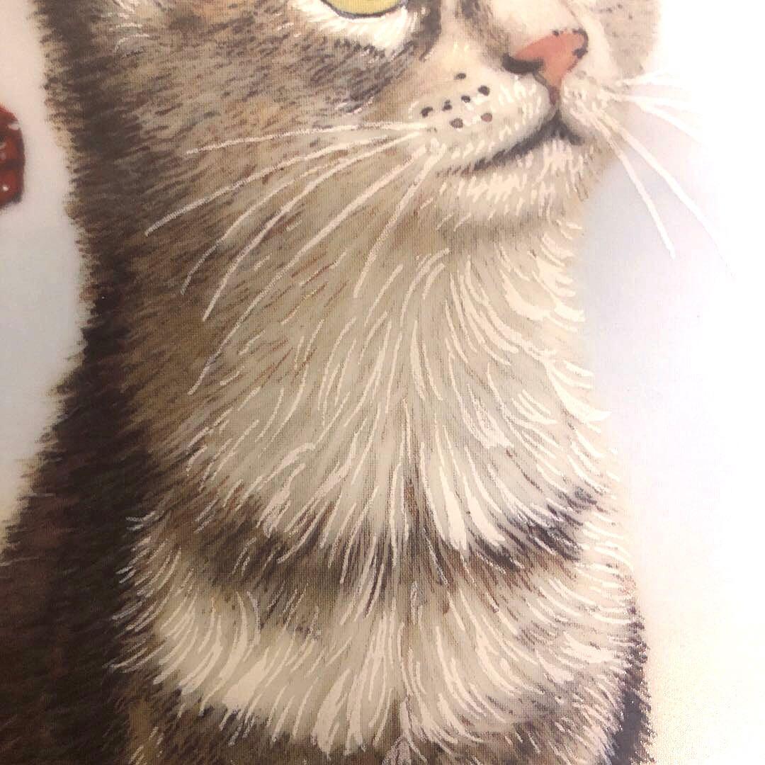 【リモージュ】☆Limoges☆猫とリスの陶器製飾り皿・プレート