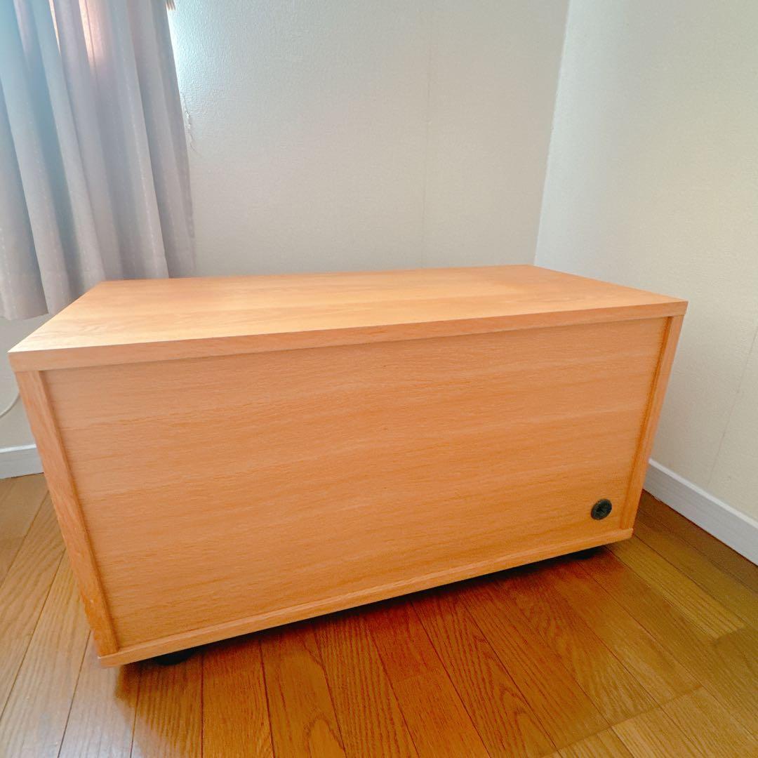 無印良品　木製AVラック スタッキングキャビネット 【幅82.5cmオーク材】