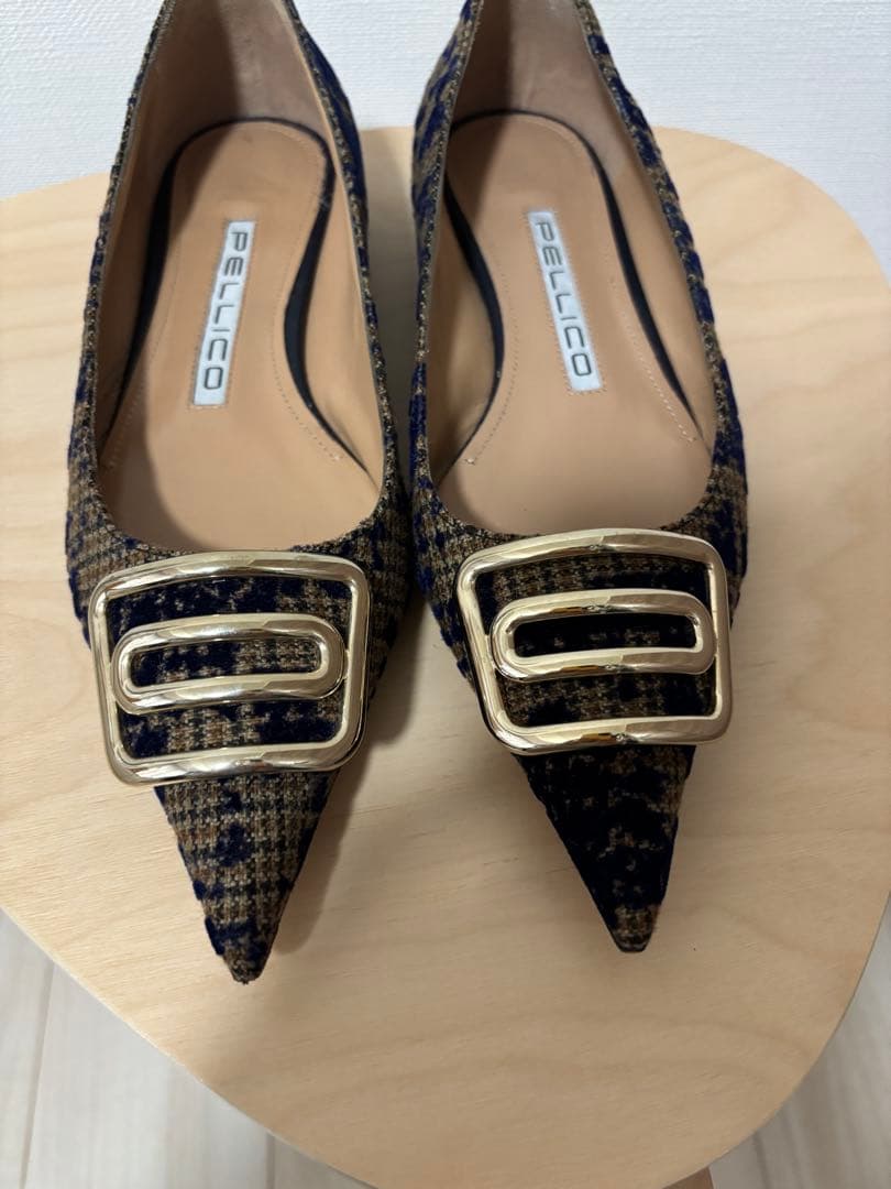 PELLICO フラットシューズ ネイビースウェード　一回試し履きのみ使用