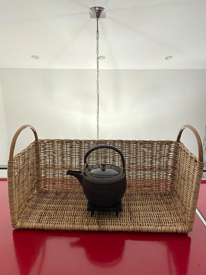 【御値下げ】インテリア　珍しい籐のラック　籐の雑貨