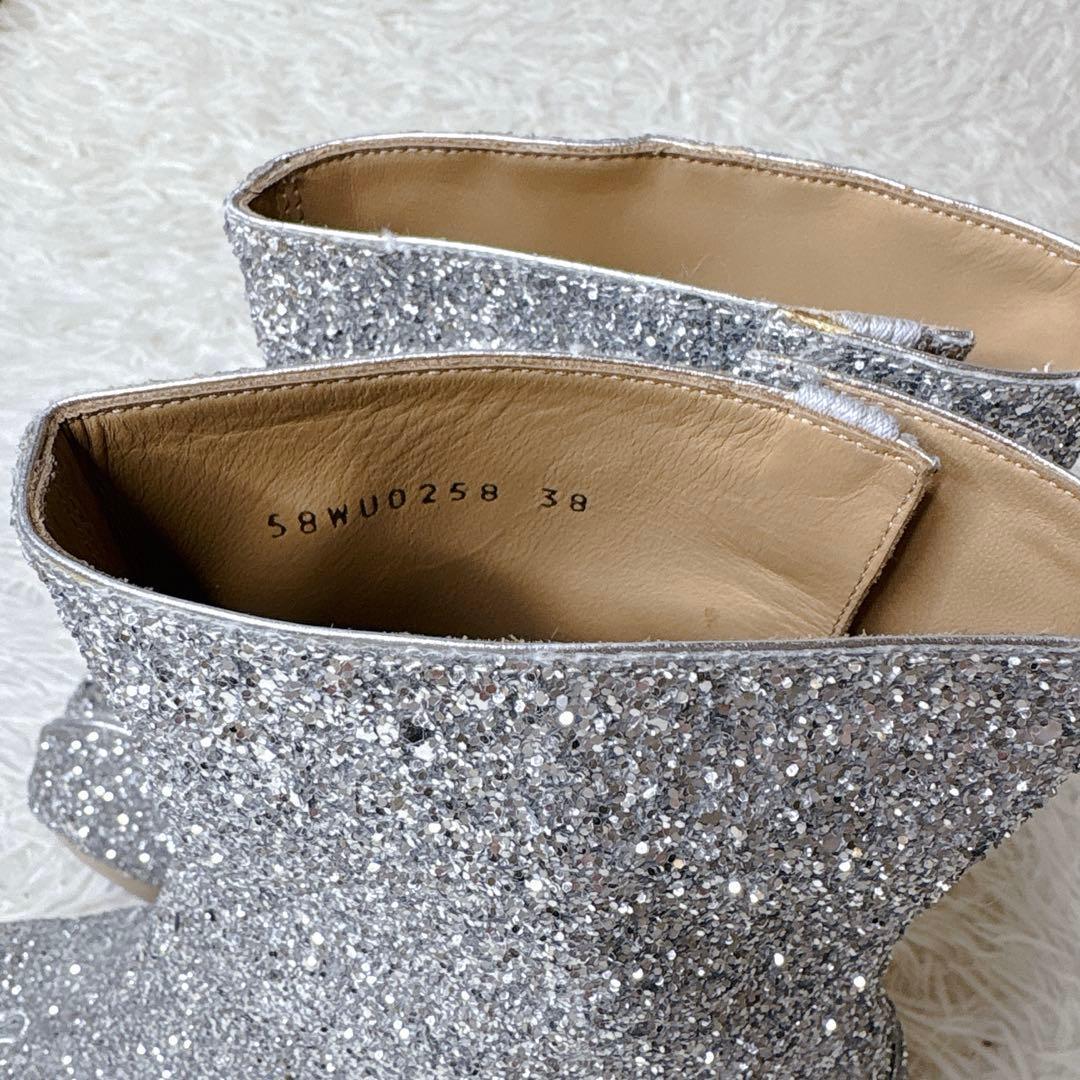 Maison Margiela 足袋ブーツ グリッター シルバー 38