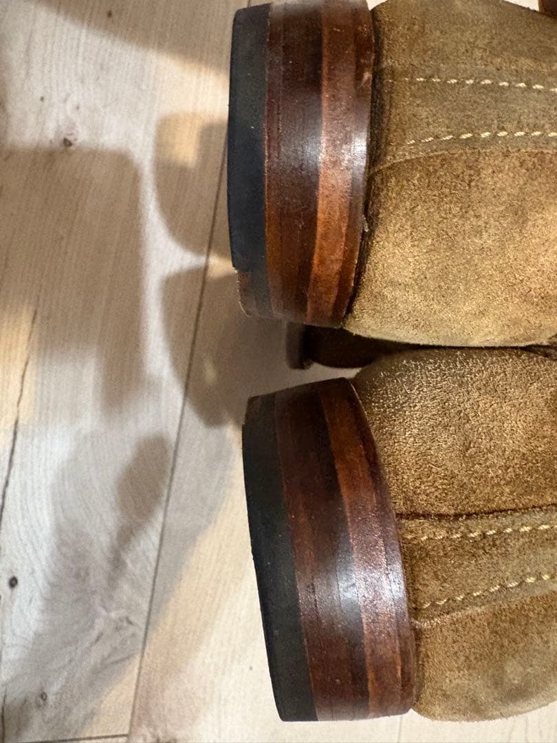 オールデン　ライトブラウン スエード ローファー