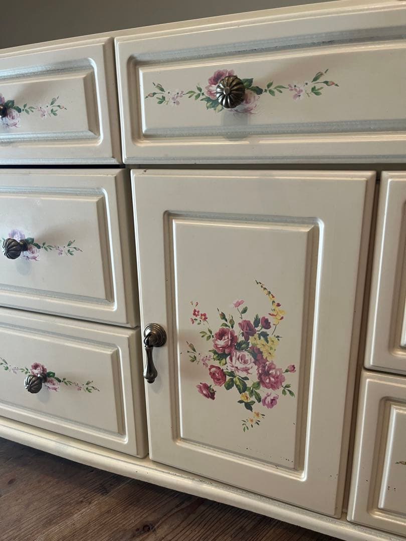 ロココ調 白家具 インテリア アンティーク 薔薇 ローズ チェスト 姫系