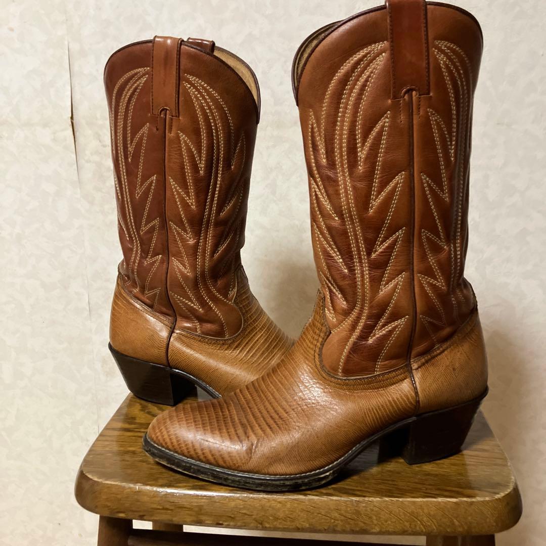 ブラウンレザーウエスタンブーツ