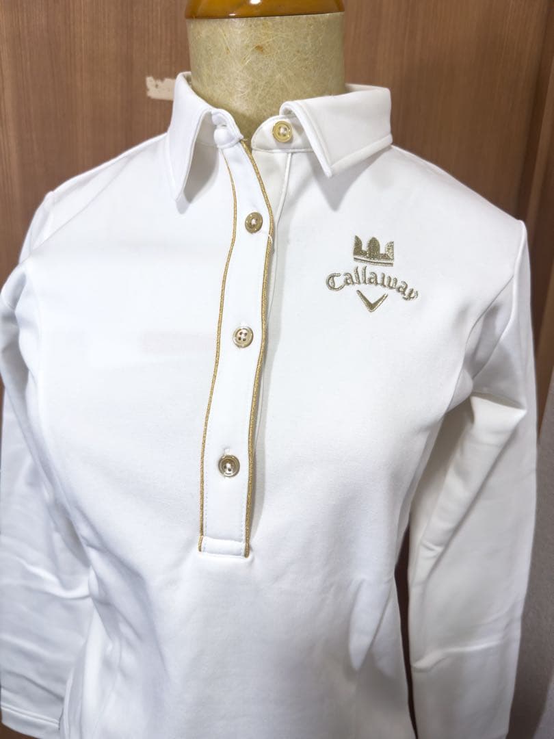 ３点セット【新品】キャロウェイ ホワイト 保温 フリース スカート シャツ 防寒