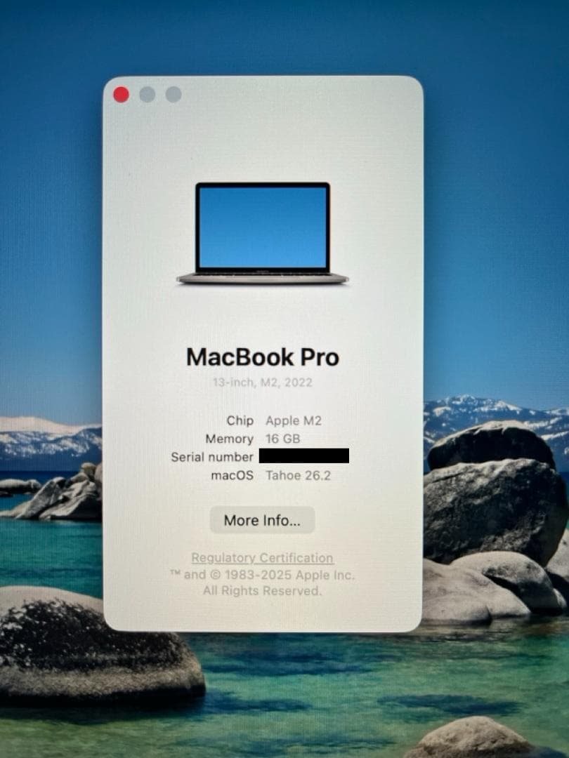 MacBook本体 Macbook Pro M2 16GB/512GB 13-inch