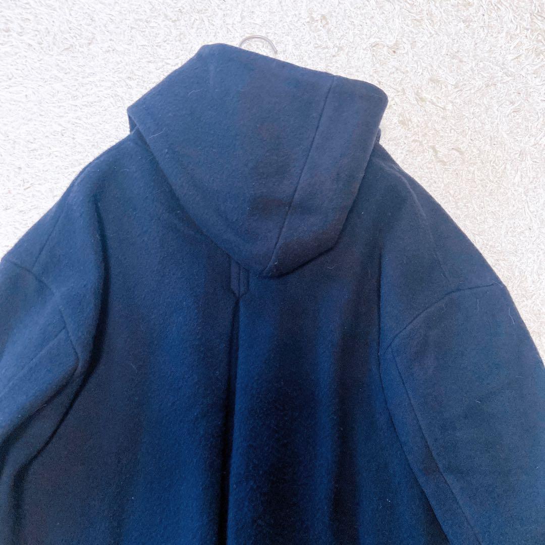 ビアズリー　フーデットウールピーコート ネイビー　フリーサイズ
