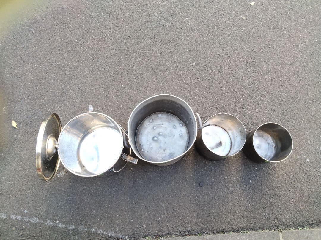 ステンレススチール鍋セット 4点　寸胴　ラーメン　バラ売り不可