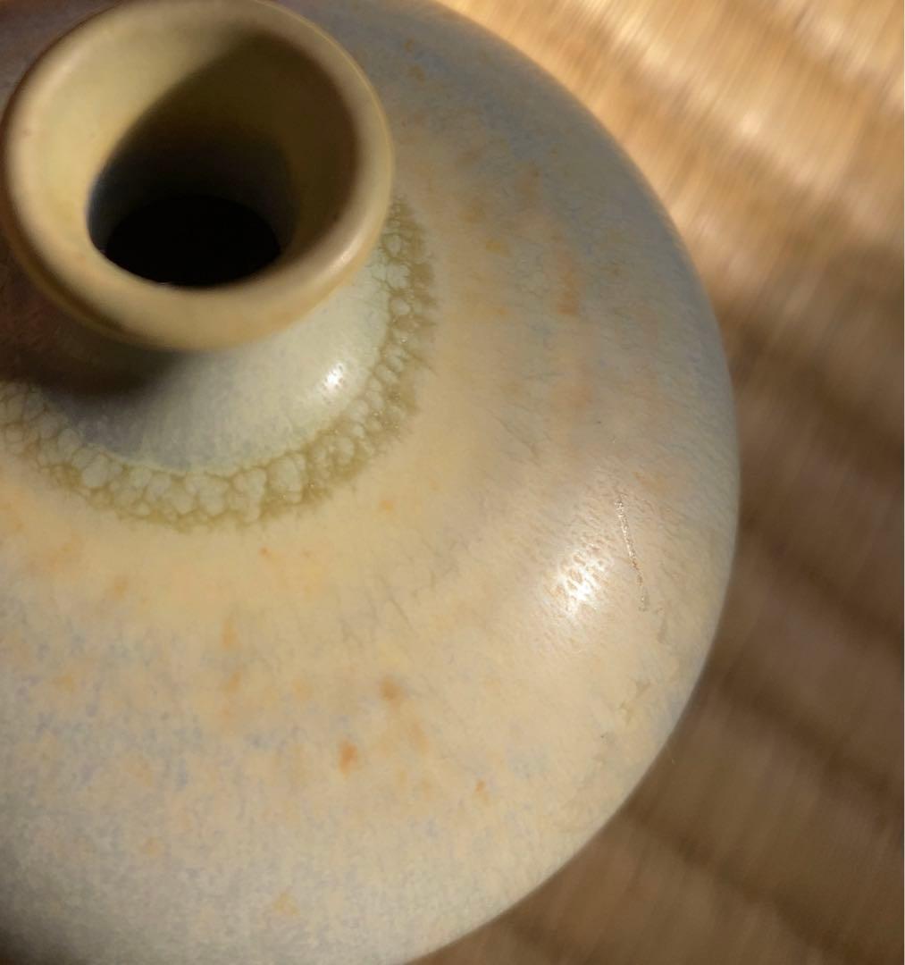 極上優美Berndt Friberg釉薬美し《一輪花挿》（検ベルントフリーベリ