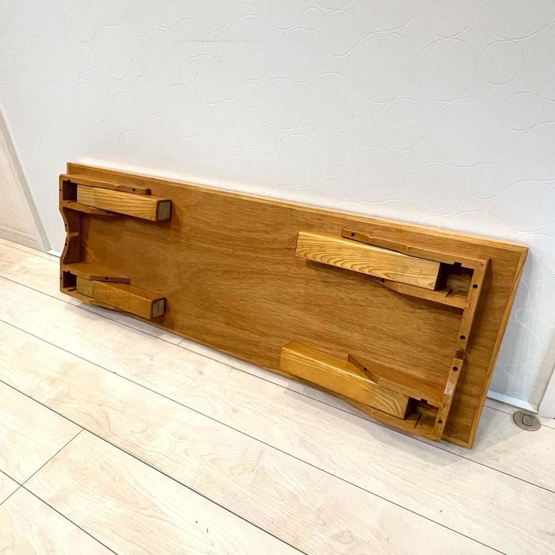 【光製作所】折りたたみ座卓 玉杢風ローテーブル 天然木 和モダン 高級 和室