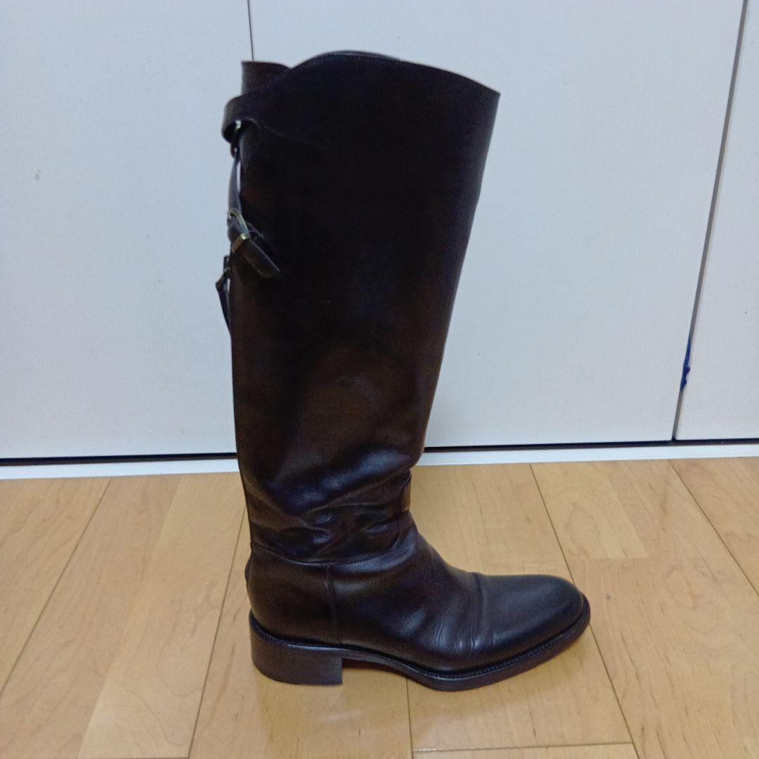 【サルトル】ダークブラウン レザー ロングブーツイタリア製サイズ35