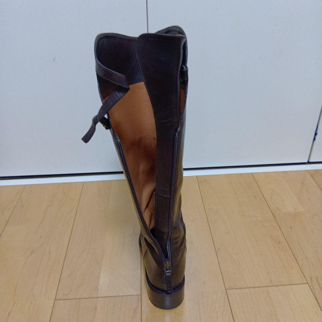 【サルトル】ダークブラウン レザー ロングブーツイタリア製サイズ35