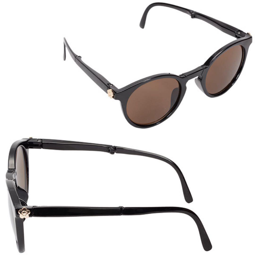 マリークワント サングラス コンパクトサングラス 完売品 折り畳み ブラック