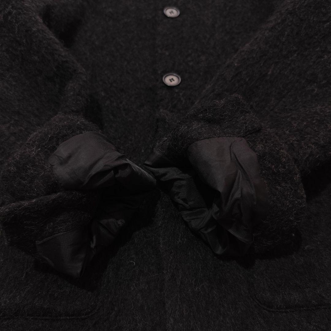 FEKETE ノーカラーウールシャギージャケット ブラック M