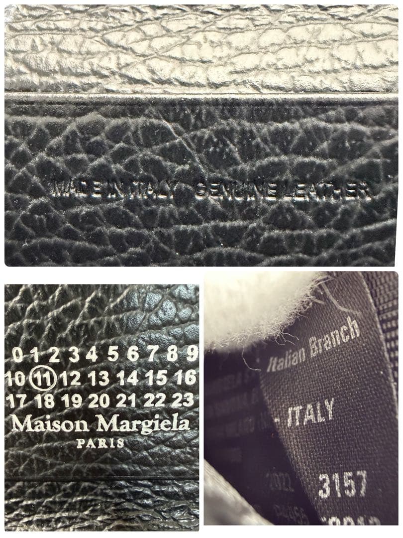 【✨極美品✨】メゾンマルジェラ 4ステッチ 名刺入れ カードケース ブラック
