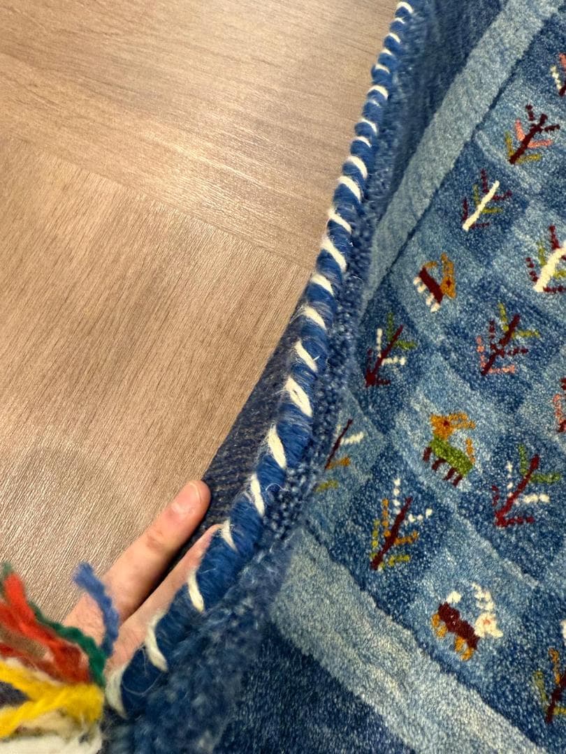 148x56cm ペルシャギャッベ ランナー (ギャベ) ペルシャ絨毯 ギャッベ