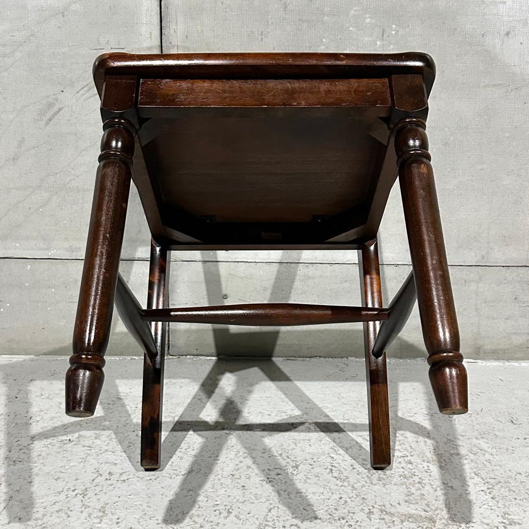 ✦80年代✦北海道民芸家具 板座チェア 無垢材 ダイニングチェア 昭和家具 民芸