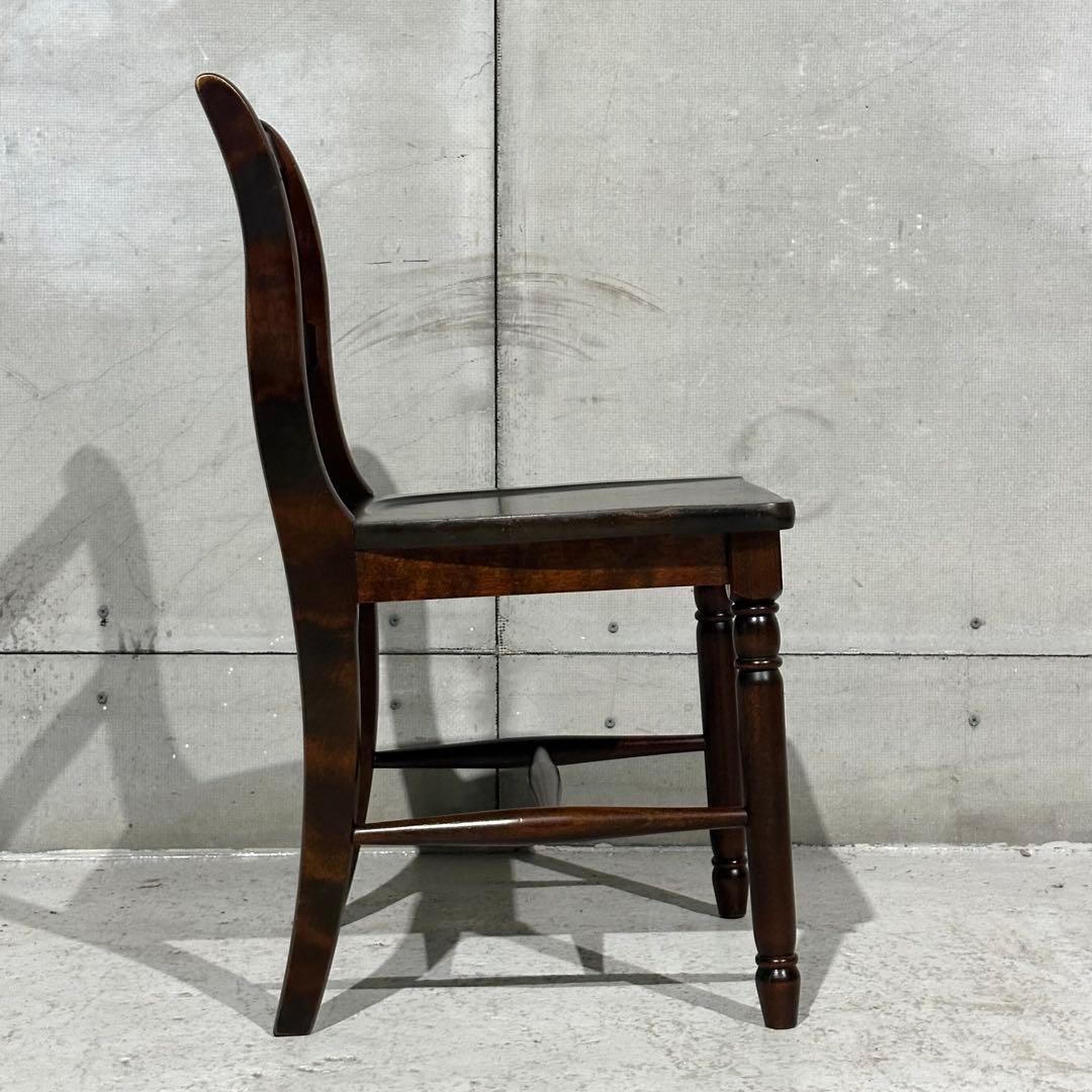 ✦80年代✦北海道民芸家具 板座チェア 無垢材 ダイニングチェア 昭和家具 民芸