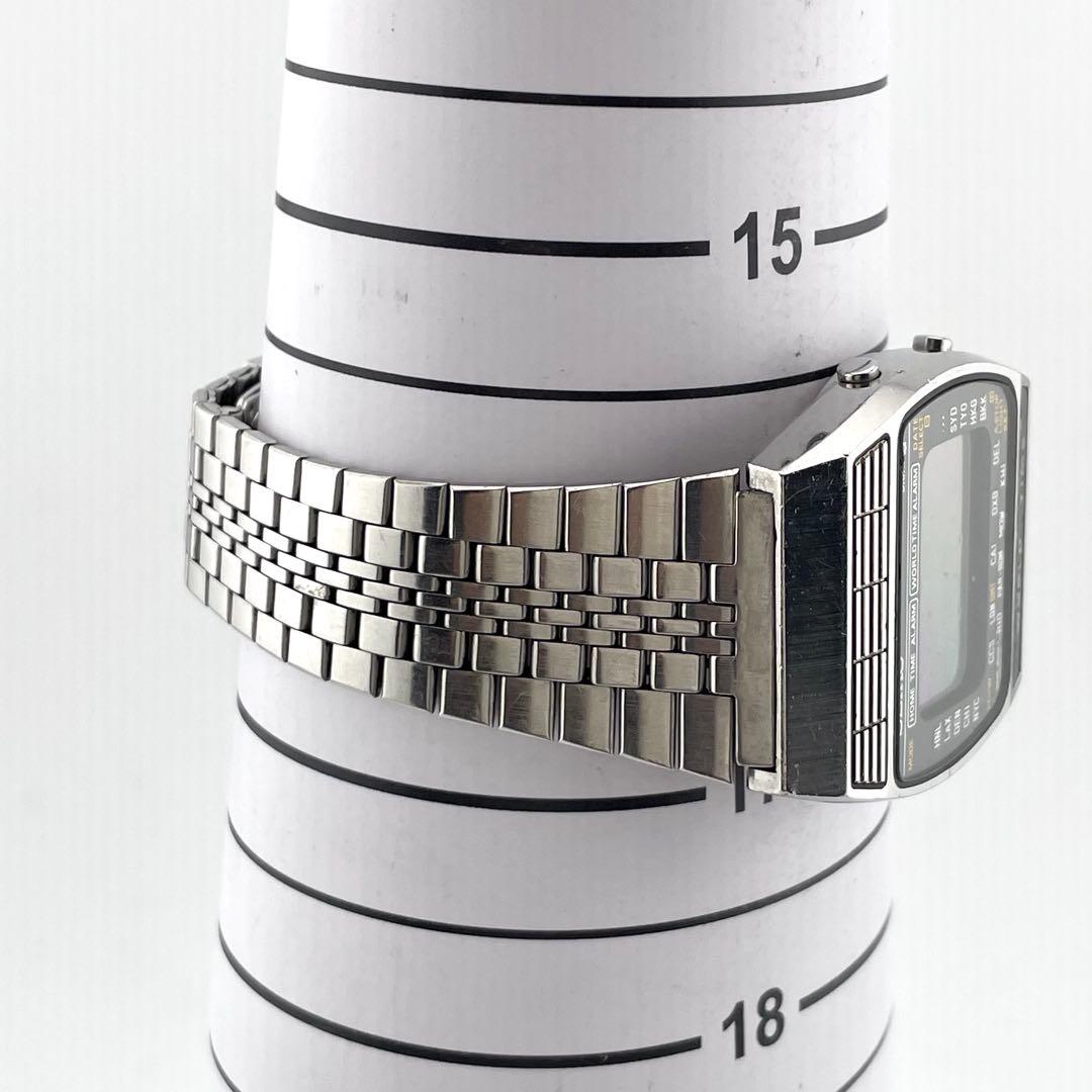 【稼働/新品電池】セイコー　ワールドタイム　スクエア　腕時計　デジタル　メンズ