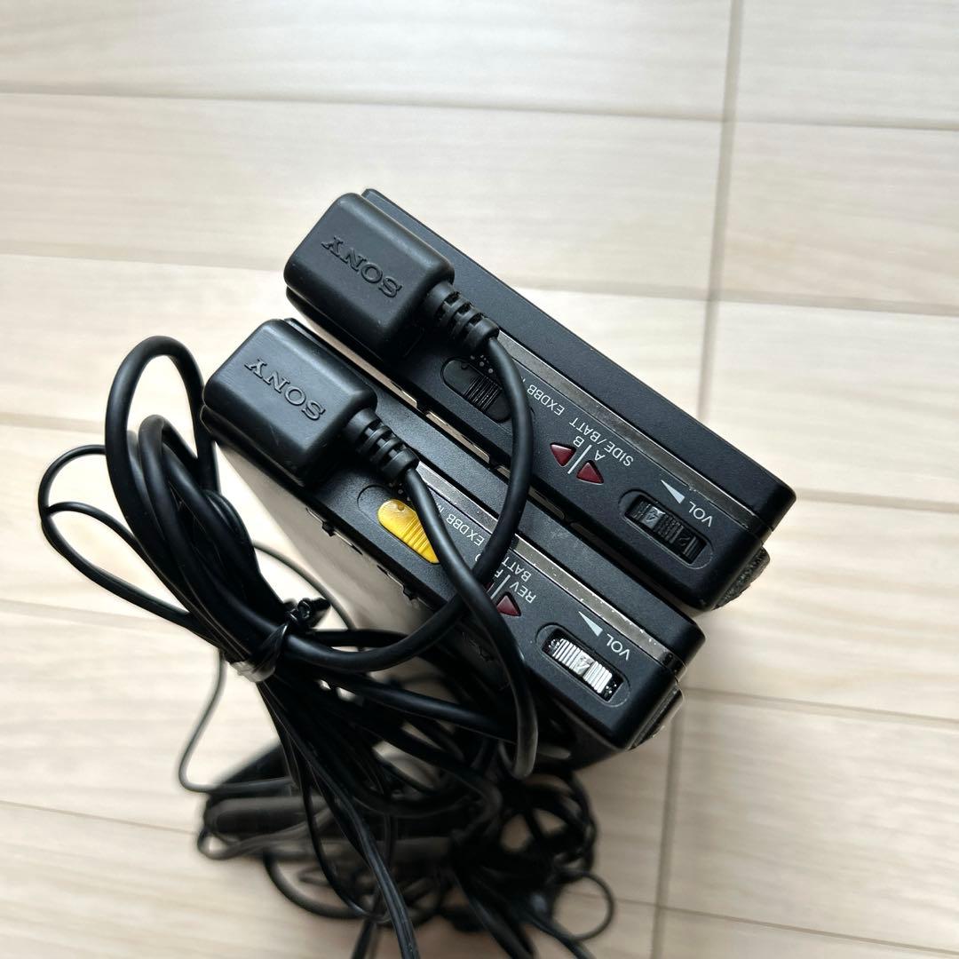 ジャンク SONY カセットウォークマン 2台セット 単三電池アダプター付