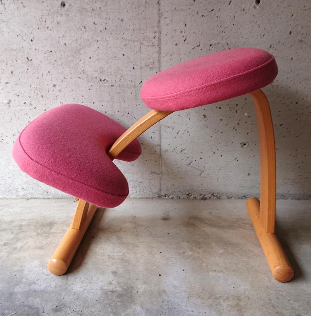 【良品】サカモトハウス バランスチェアイージー　ピンク