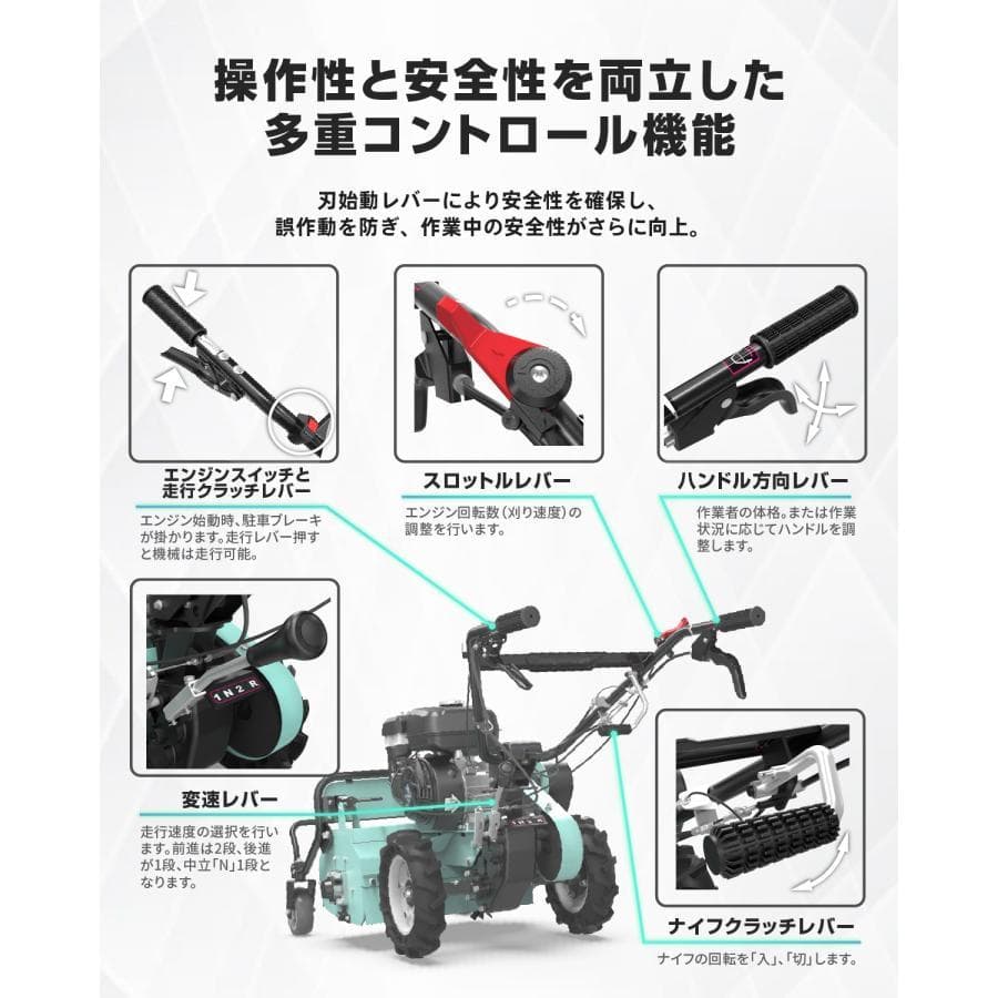 ★自走式草刈機★Kareyou50cm刈幅／212ccエンジン搭載 36枚Y型刃