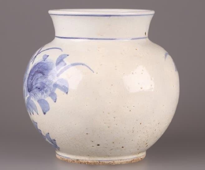 古美術 朝鮮古陶磁器 李朝 白磁 染付 水注 時代物 極上品 初だし品