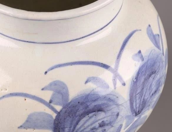 古美術 朝鮮古陶磁器 李朝 白磁 染付 水注 時代物 極上品 初だし品