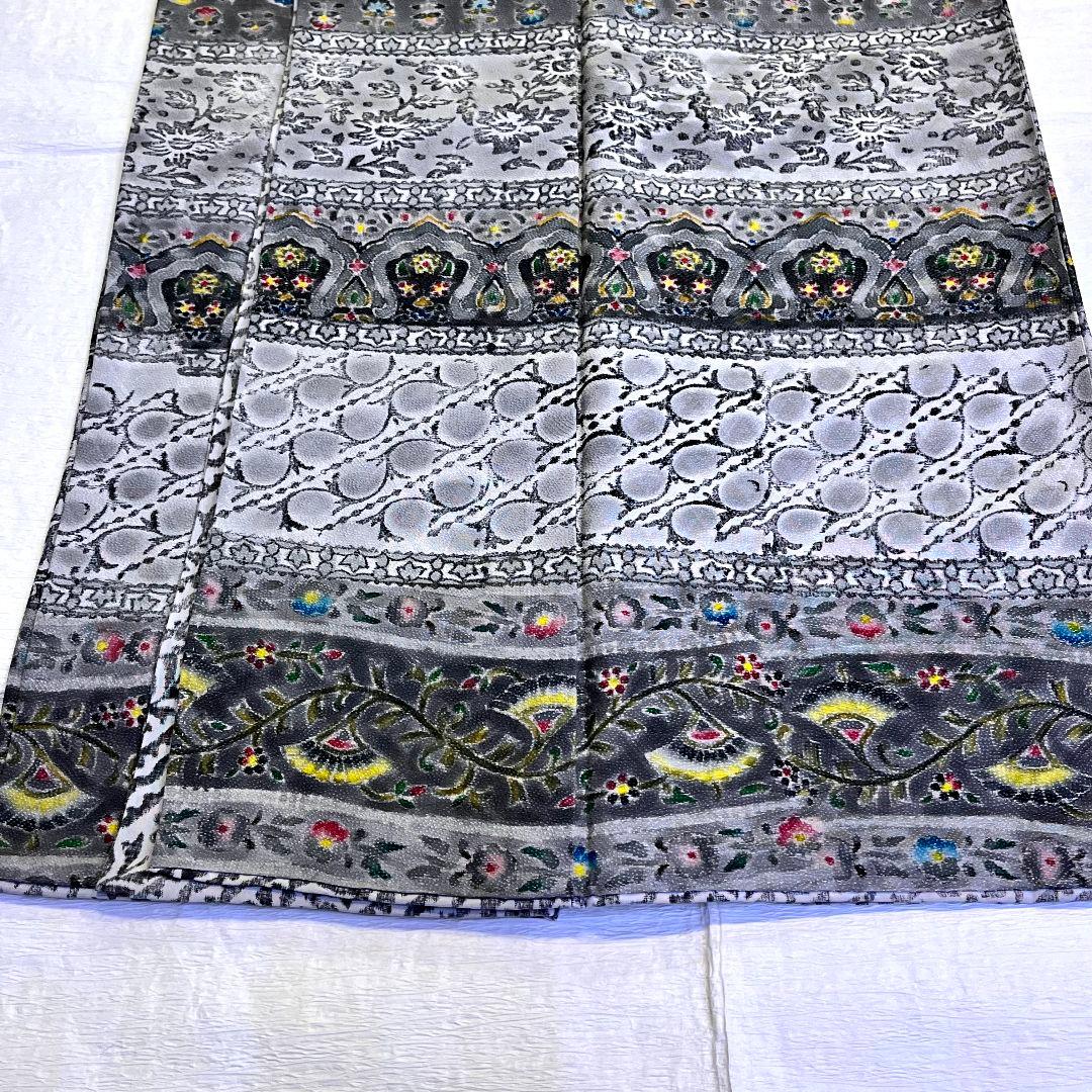 訪問着4点セット　正絹　たたき　相良刺繍　京友禅