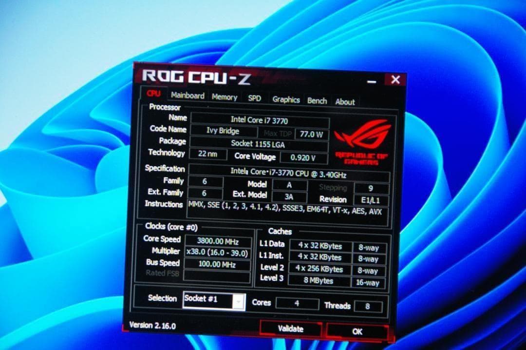 無料でWindows11を!!　i7-3770+ASUS P8H77-V+メモリ