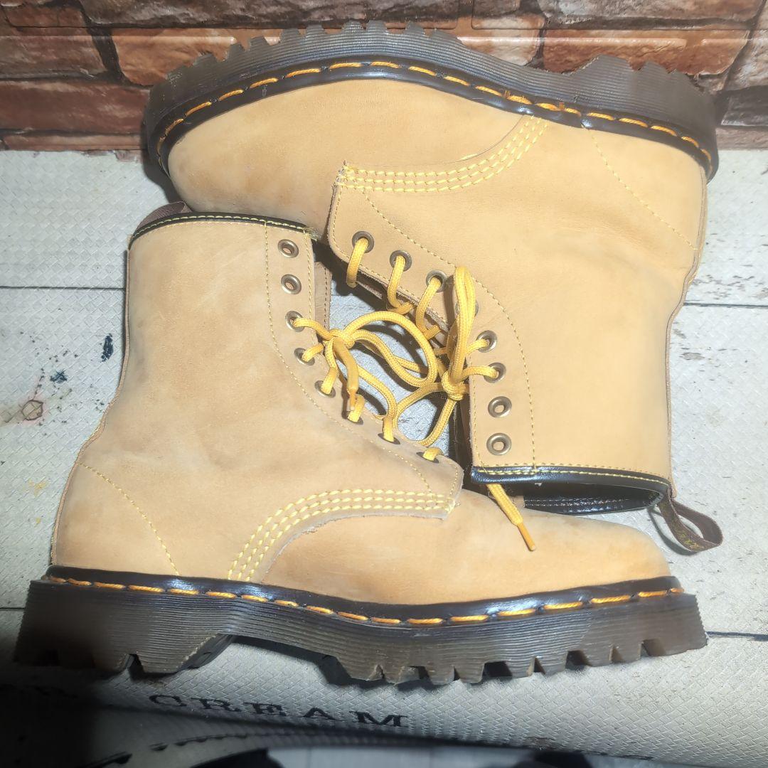 ベージュ スエード ハイカット ワークブーツ