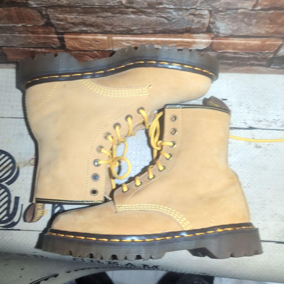 ベージュ スエード ハイカット ワークブーツ