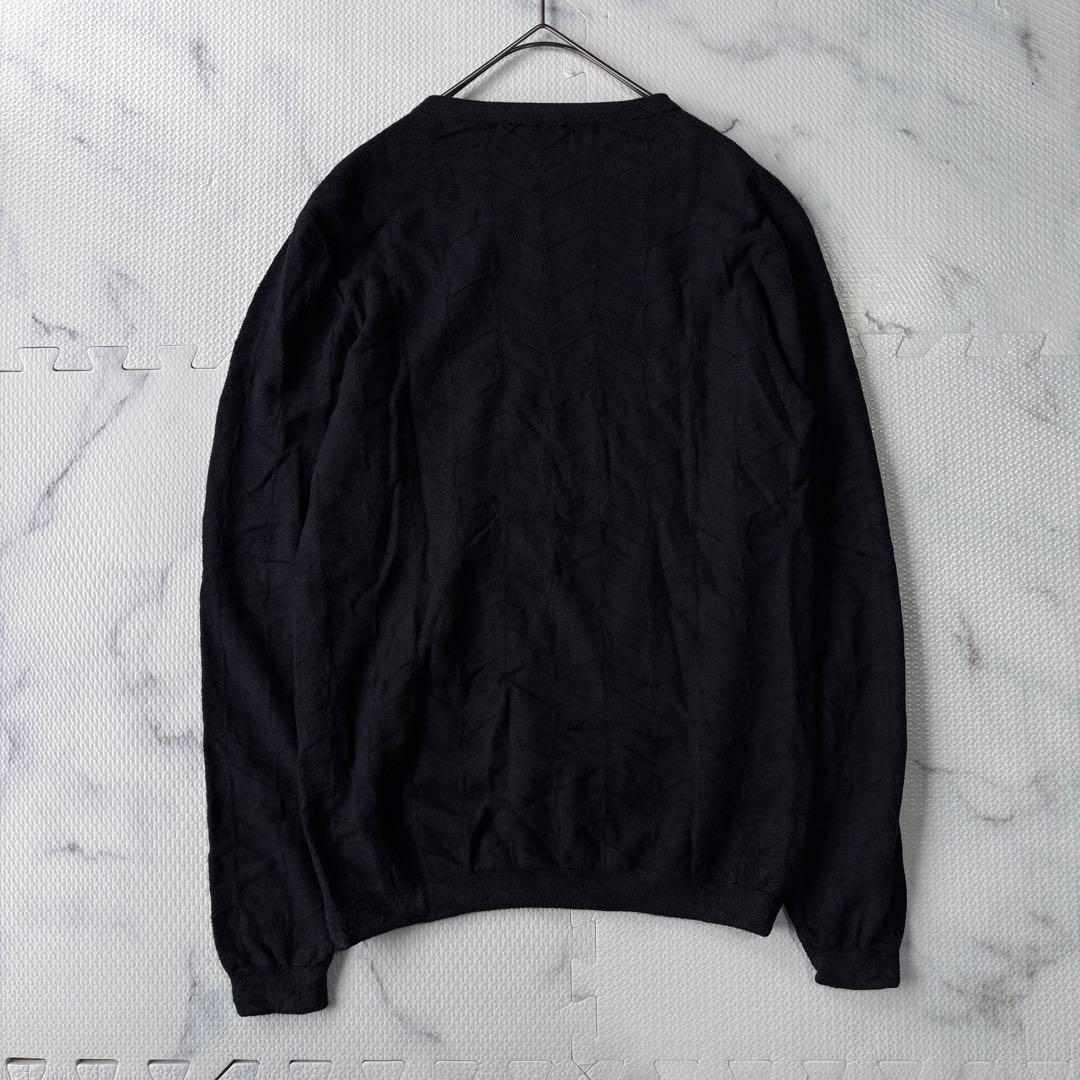 大人気✨GIORGIOARMANI ジョルジオアルマーニ 黒タグ長袖 濃紺