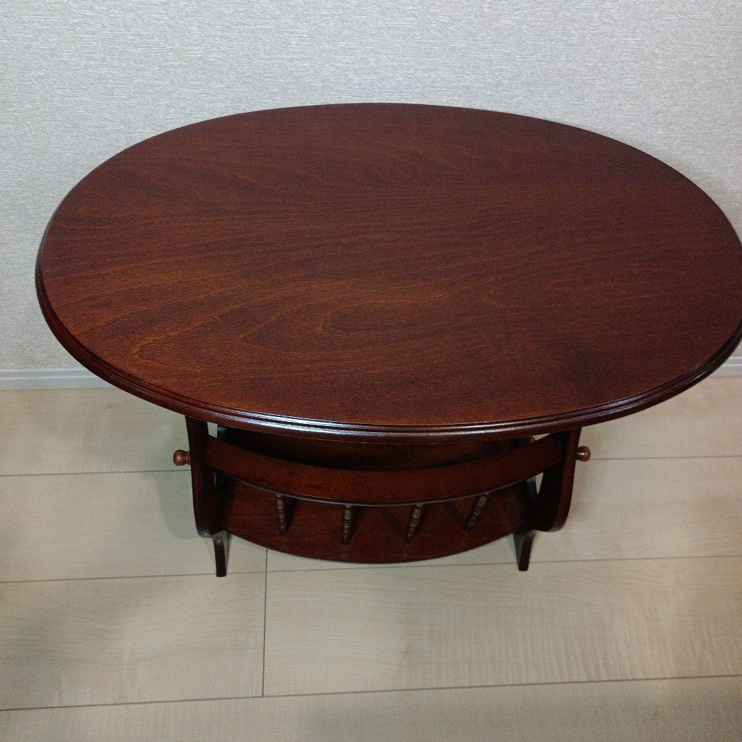 英国ビンテージ　レトロ楕円形サイドテーブル　アンティーク