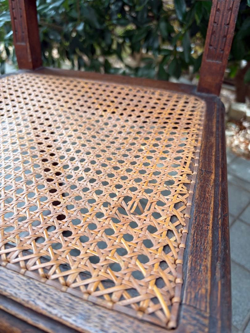 フランスアンティークチェア インテリア 木製椅子 ランタン編み 店舗什器 アンリ