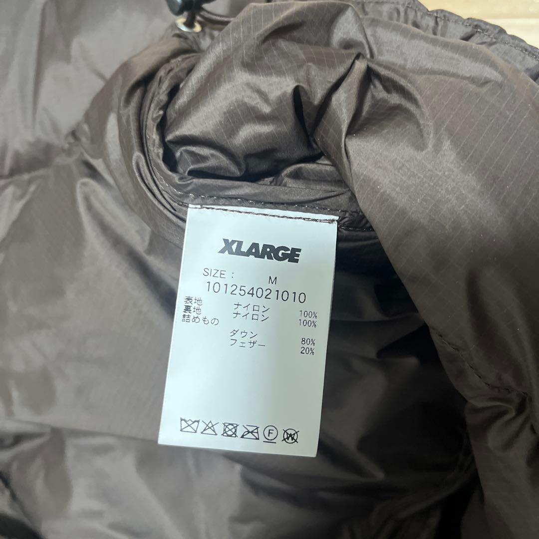 xlarge ripstop HOODED DOWN JACKET ブラウン