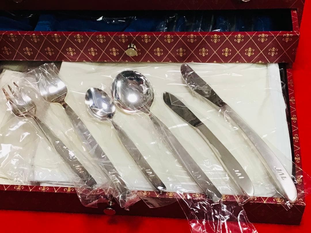 日本航空 JAL 国際線ファーストクラス使用 カトラリー 50点セット 当時物