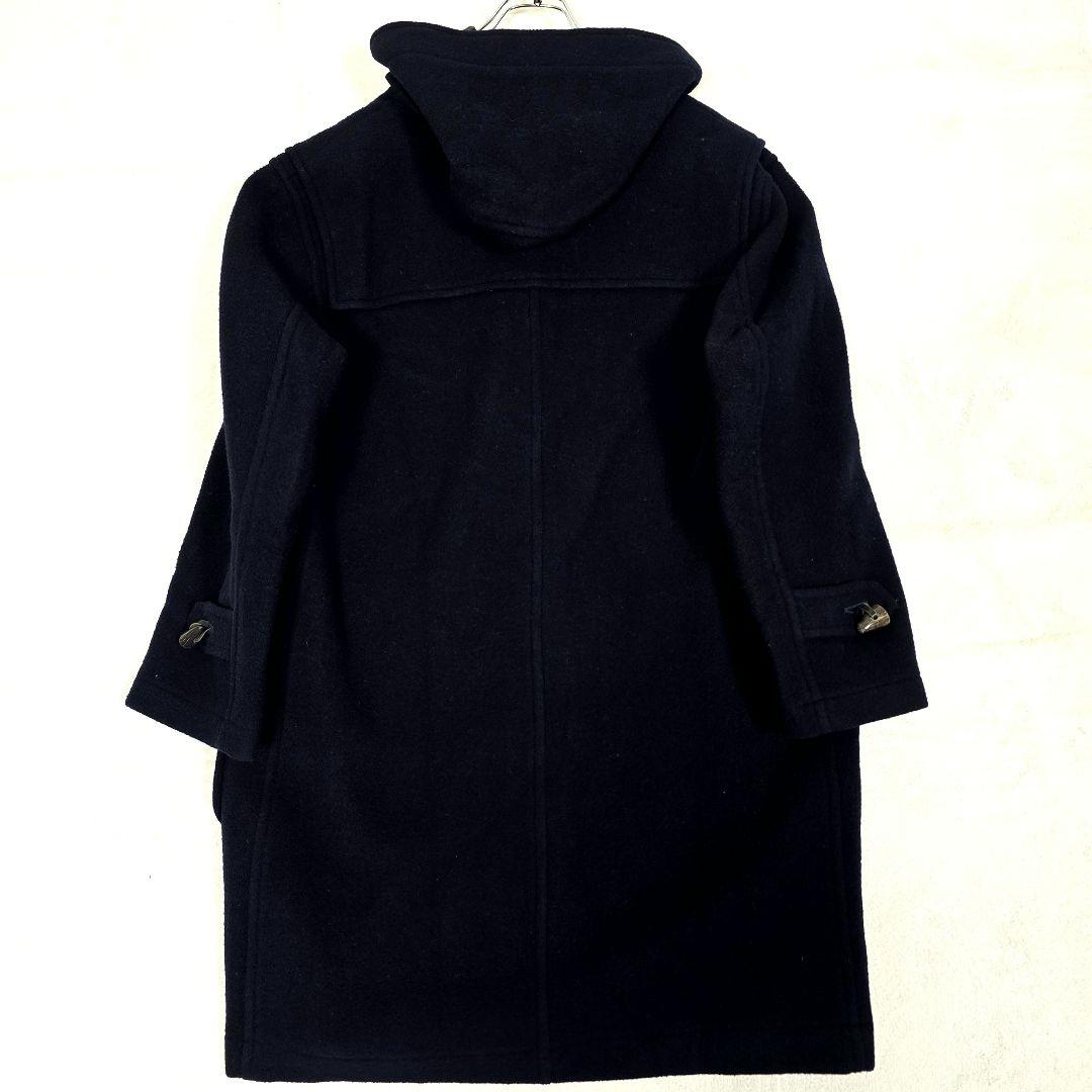 ジェイプレス ダッフルコート ロングコート フード トグル 裏地チェック 濃紺