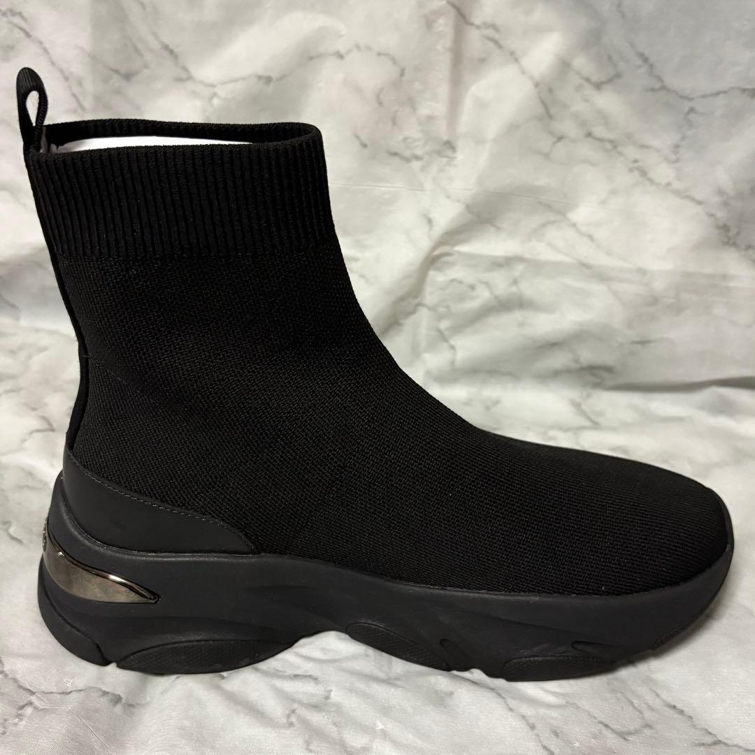 ＋diana ニットソックススニーカーブーツ ショートブーツ 黒 24.5